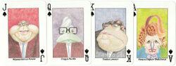 Caricatures on Playing Cards