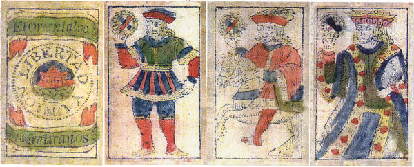 Naipes Artiguistas published in Concepción del Uruguay, Entre Rios province (Argentina) in 1816, by Fray Solano García Naipes Artiguistas published in Concepción del Uruguay, Entre Rios province (Argentina) in 1816, by Fray Solano García