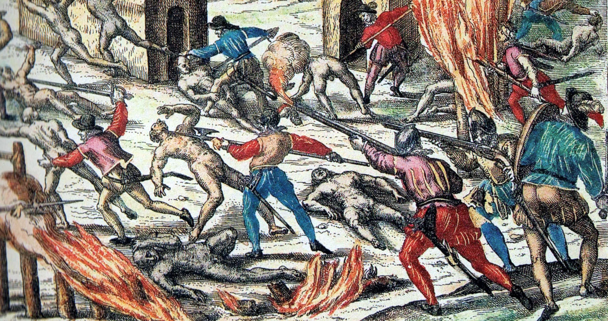 Destrucción del Poblado de Turbaco por Bry
