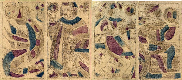 archaic sixteenth century Spanish playing cards by Francisco Flores, preserved in the Archivo de Indias, Seville archaic sixteenth century Spanish playing cards by Francisco Flores, preserved in the Archivo de Indias, Seville