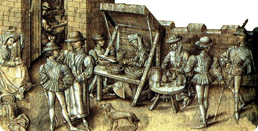 Medieval street traders
