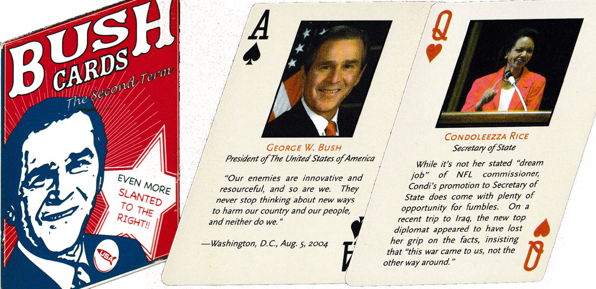 george bush playing cards