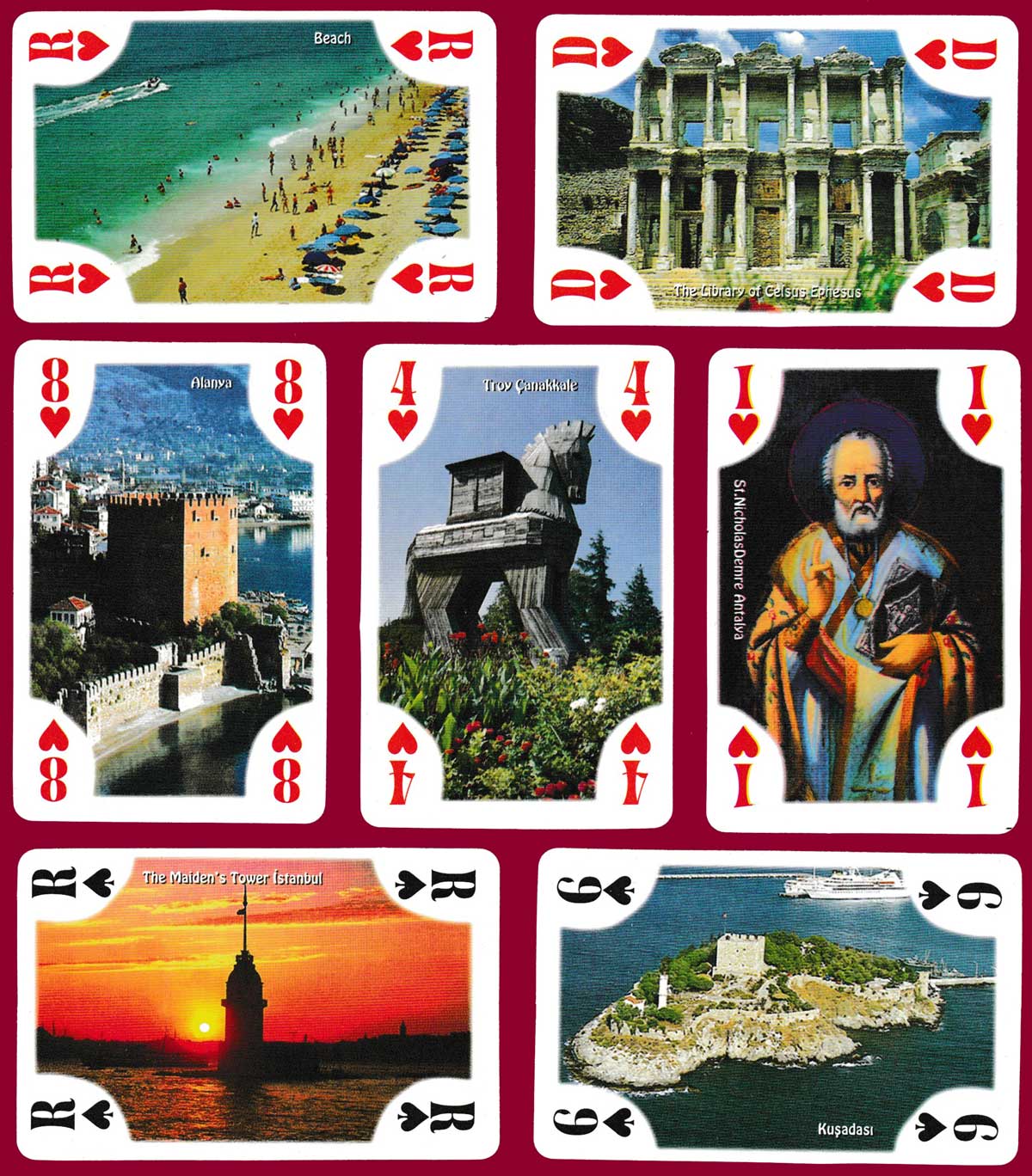 I L♥ve Turkey playing cards published by Sel Reklam, Antalya, Turkey, c.2000