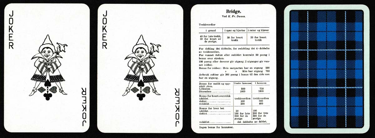 London Bridge playing cards, Emil Moestue Spillkortfabrikk, Oslo, 1960s