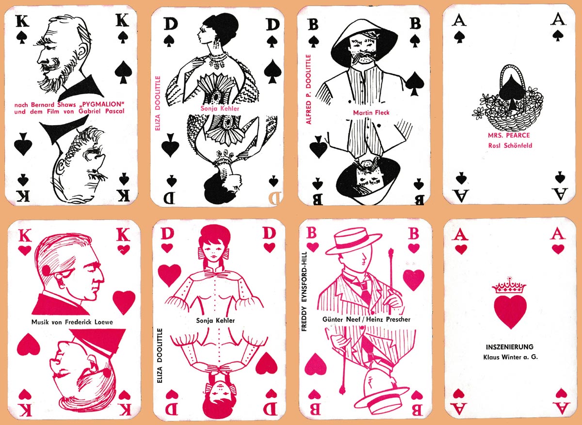 Theatre programme in the form of a pack of cards. East Germany, c.1967