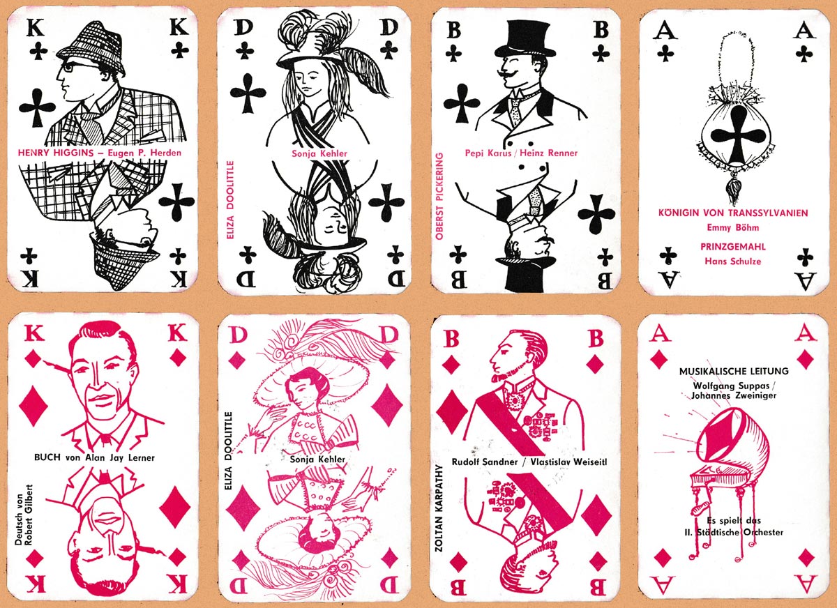 Theatre programme in the form of a pack of cards. East Germany, c.1967