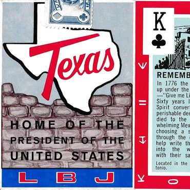 LBJ Texas playing cards