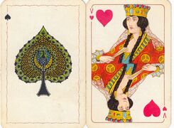 Art Nouveau Whist playing cards from a small Dutch factory