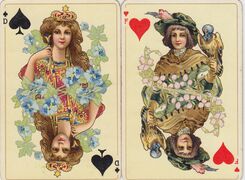 Art Nouveau playing cards from Italy