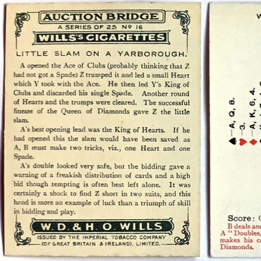 Will’s Cigarettes and Auction Bridge