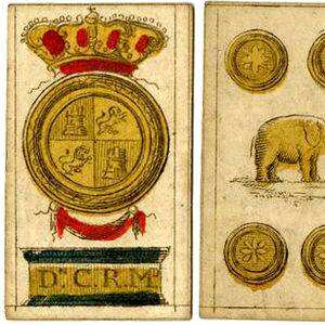 Miniature spanish-suited playing cards