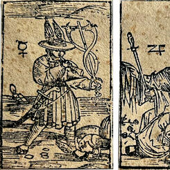 Possible early astrological playing cards