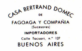 Fagoaga y Compañía (Casa Bertrand Domec), Buenos Aires, c.1970