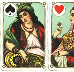 Dondorf Luxus-Spielkarte Vier-Erdteile c.1870