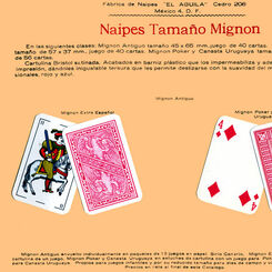 Naipes tamaño Mignon, La Cubana, S.A.