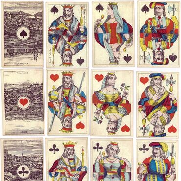 Swiss Scenic Ace Souvenir Cards, c.1850