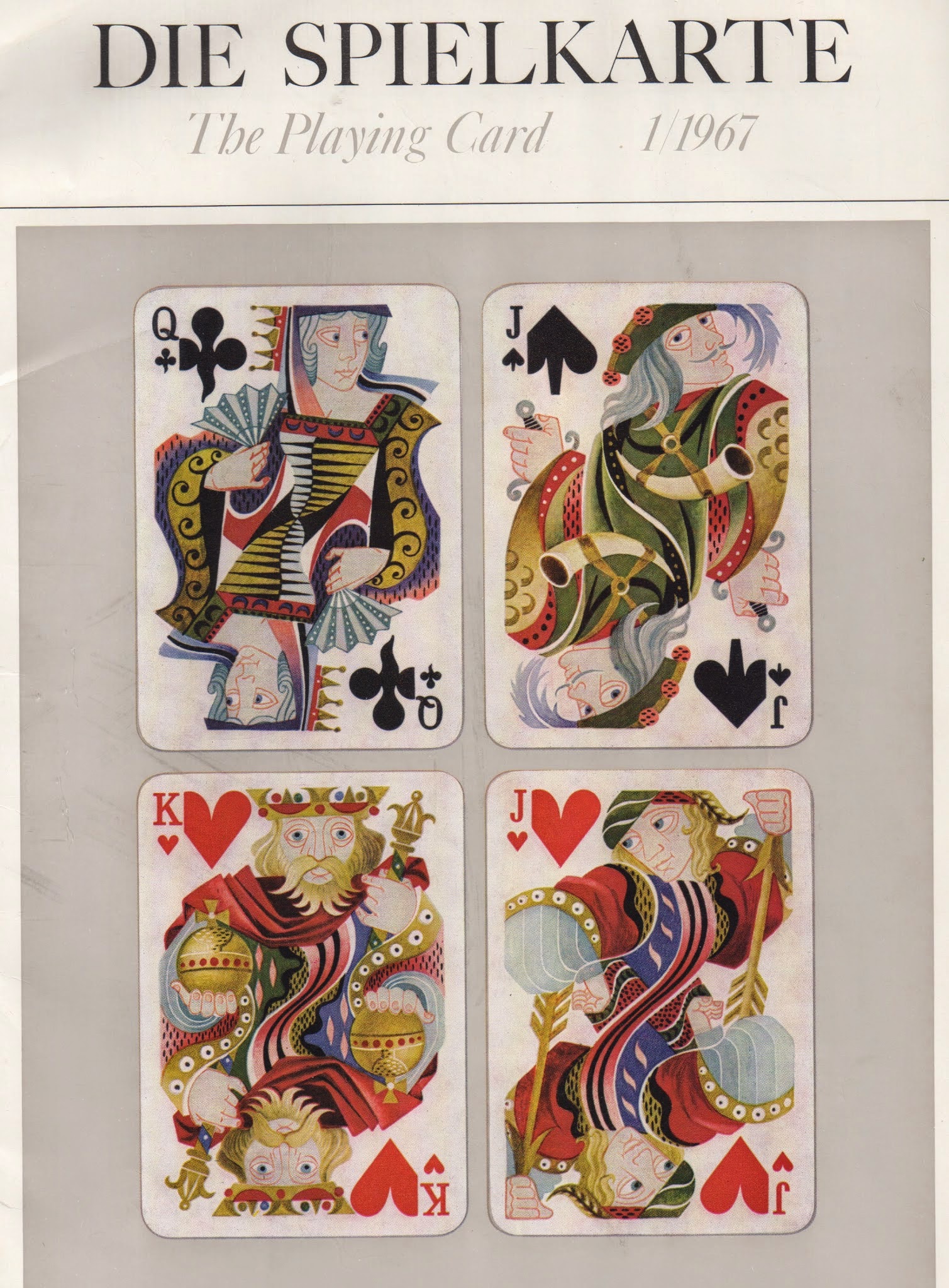 HERMES FRANCE SET OF PLAYING CARDS, 1950 U.S. TAX STAMP, 2 DECKS