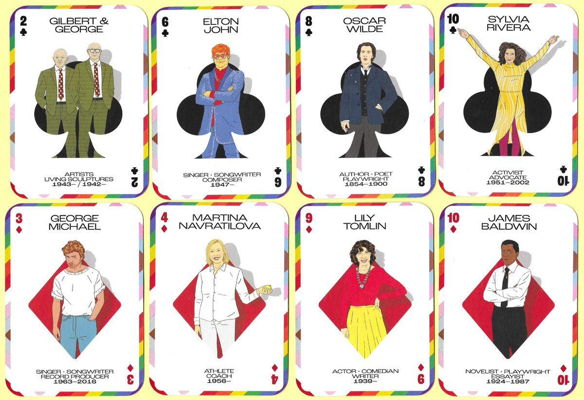 Pride playing cards designed by Phil Constantinesco, published in 2022 by Smith Street Gifts, Melbourne, Australia