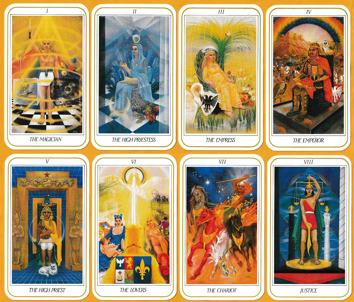 The Millenium Tarot: Tarot of the Four Worlds, designed by Mary Susan Chamberlain, with artwork by Ziba Vilmanis-Westenberg, printed by Sharples Printers, Australia, 1984