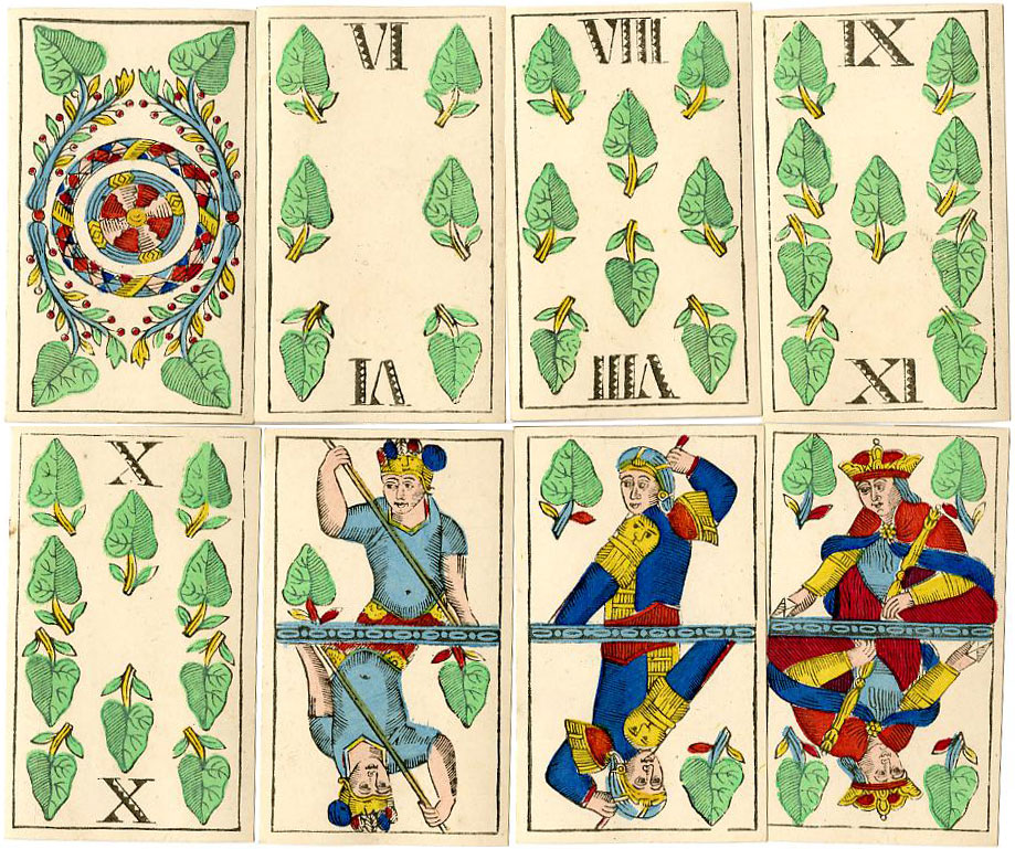 Double-ended, German-suited 36-card pack produced by Josef Glanz, printed by J. Wolf. © The Trustees of the British Museum