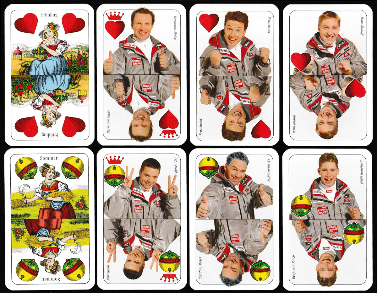 Austrian Ski Team ‘Seasons’ playing cards produced by Piatnik, c.2000