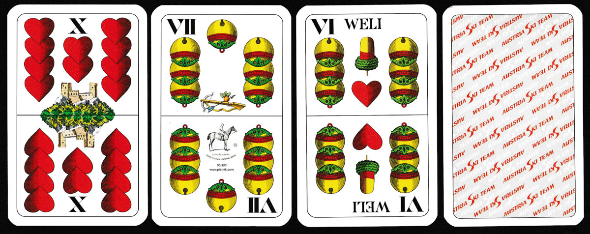 Austrian Ski Team ‘Seasons’ playing cards produced by Piatnik, c.2000