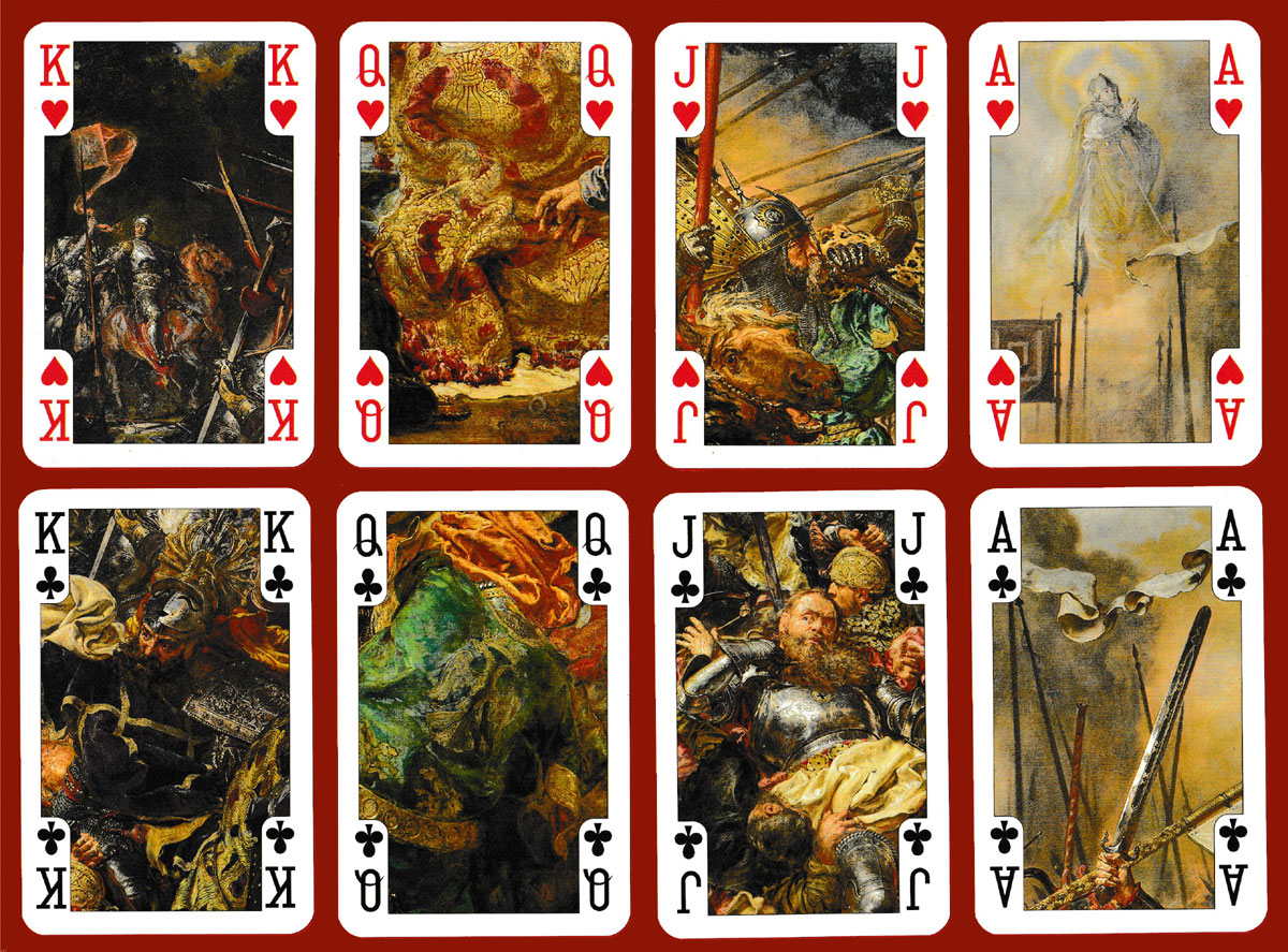 Grunwald 1410 – The Battle of Tannenberg playing cards printed and published by Piatnik, Vienna, Austria, 2010