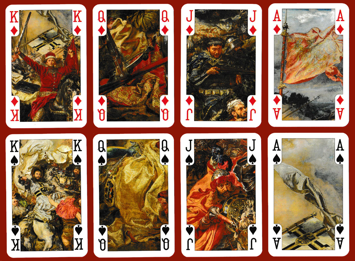 Grunwald 1410 – The Battle of Tannenberg playing cards printed and published by Piatnik, Vienna, Austria, 2010