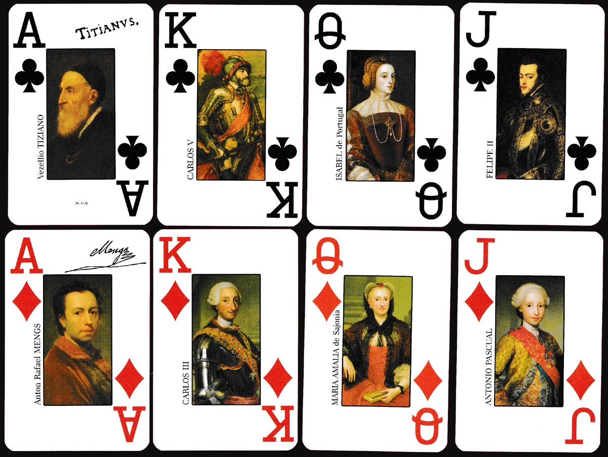 useo del Prado: Pintores y familias reales / Painters and royal families playing cards produced by Piatnik, Austria