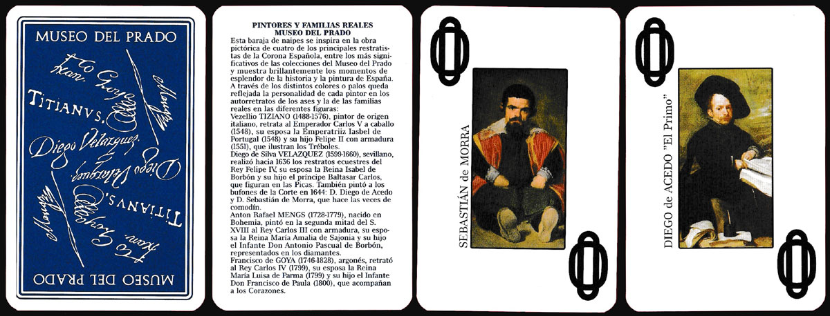 useo del Prado: Pintores y familias reales / Painters and royal families playing cards produced by Piatnik, Austria