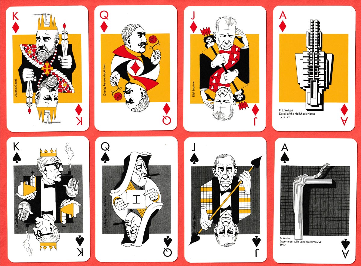 Play Archite3cture playing cards published by The Finnish Building Centre, Finland, 1990