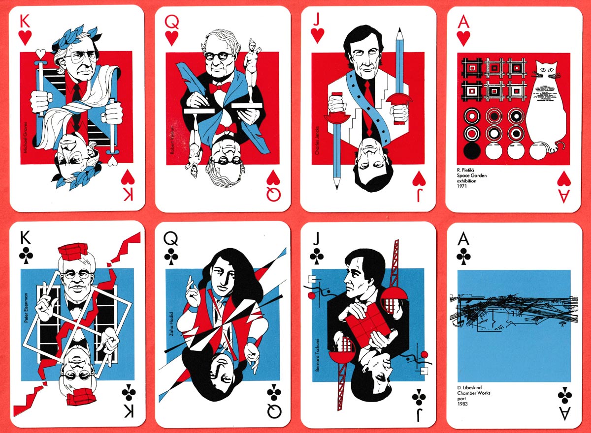 Play Archite3cture playing cards published by The Finnish Building Centre, Finland, 1990