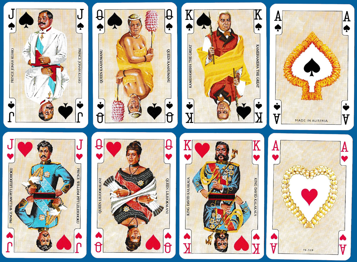 Royal Hawaiian playing cards published by the Royal Hawaiian Playing Card Company, Honolulu, in 1978