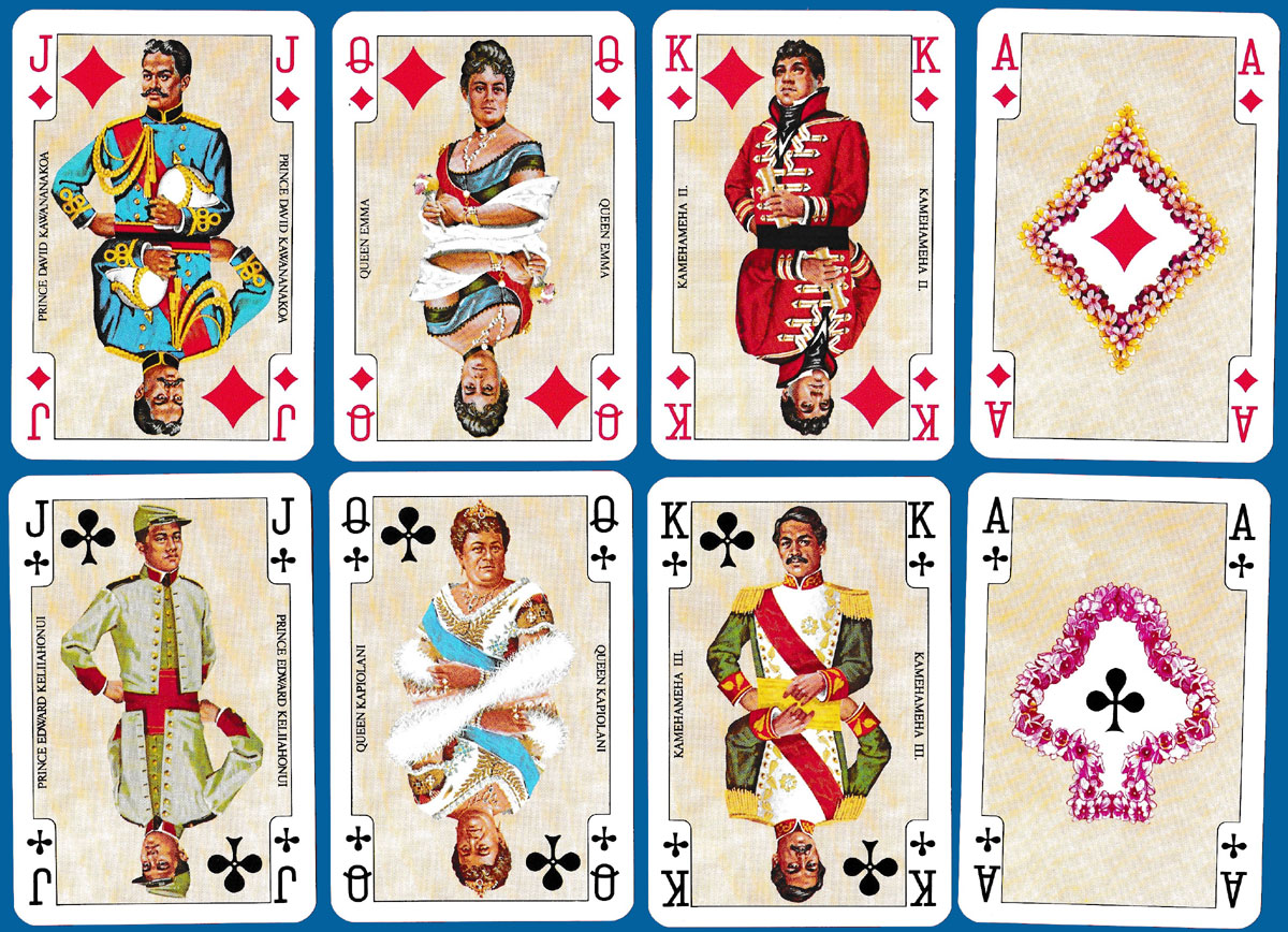 Royal Hawaiian playing cards published by the Royal Hawaiian Playing Card Company, Honolulu, in 1978