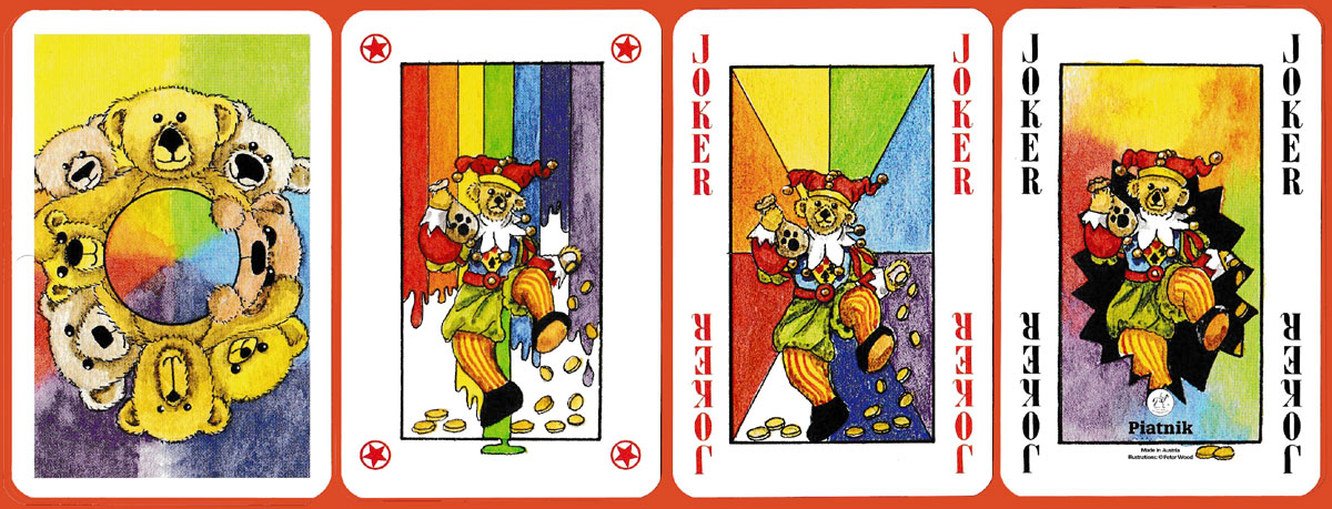 The Teddy deck designed by UK artist Peter Wood, produced in 2004 by Piatnik, Austria