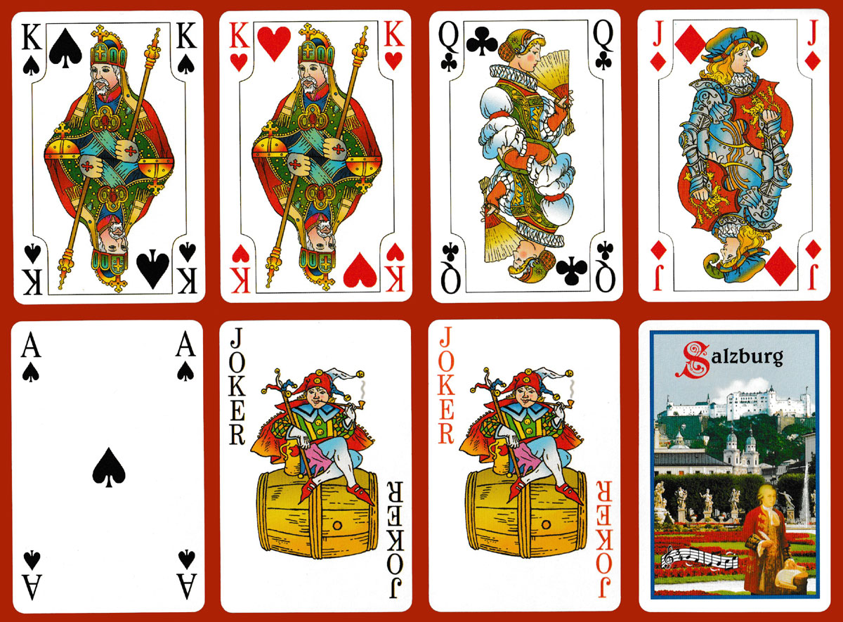 Salzburg souvenir playing cards published by Risch-Lau GmbH, Austria, c.2015