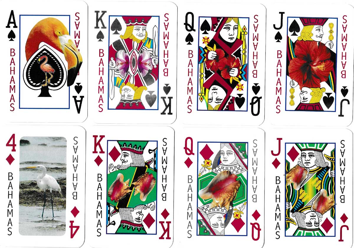 Bahamas in Colour playing cards produced by Executive Printers of the Bahamas Ltd., Nassau, 2010