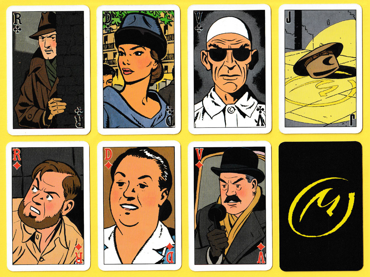 ‘Blake et Mortimer – La Marque jaune’ playing cards published by Éditions du Lombard,  © Lombard Jacobs 1985