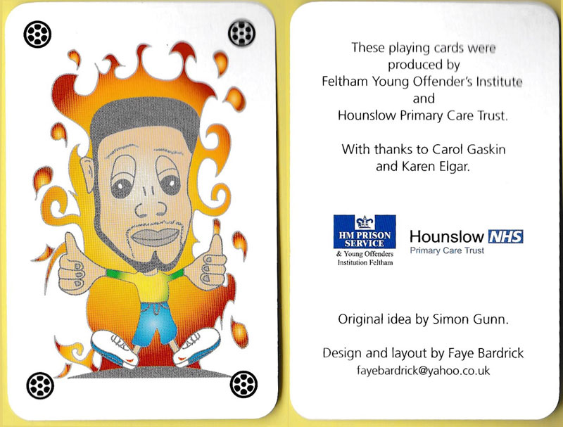 “Don’t come back” playing cards produced by Hounslow NHS Primary Care Trust and Feltham Young Offender’s Institution, United Kingdom