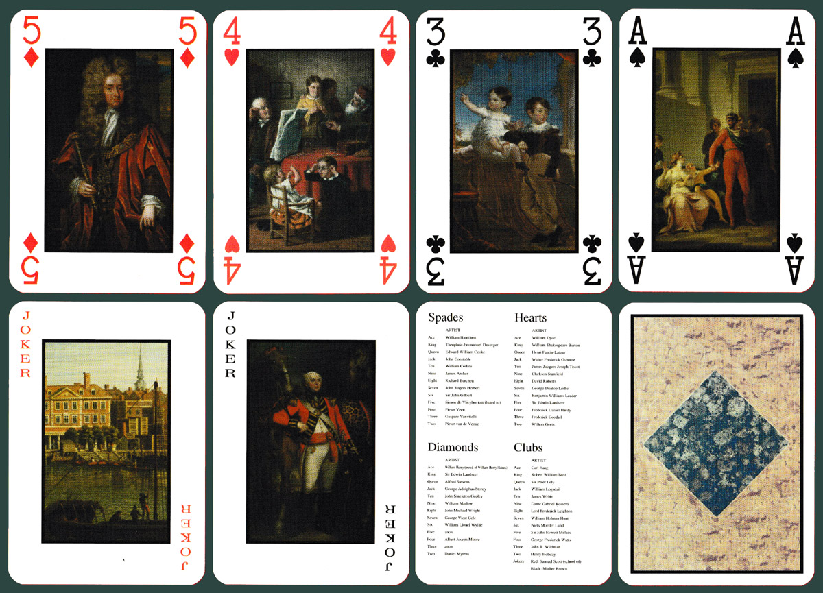 Guildhall Art Gallery playing cards published by the Corporation of London, c2002