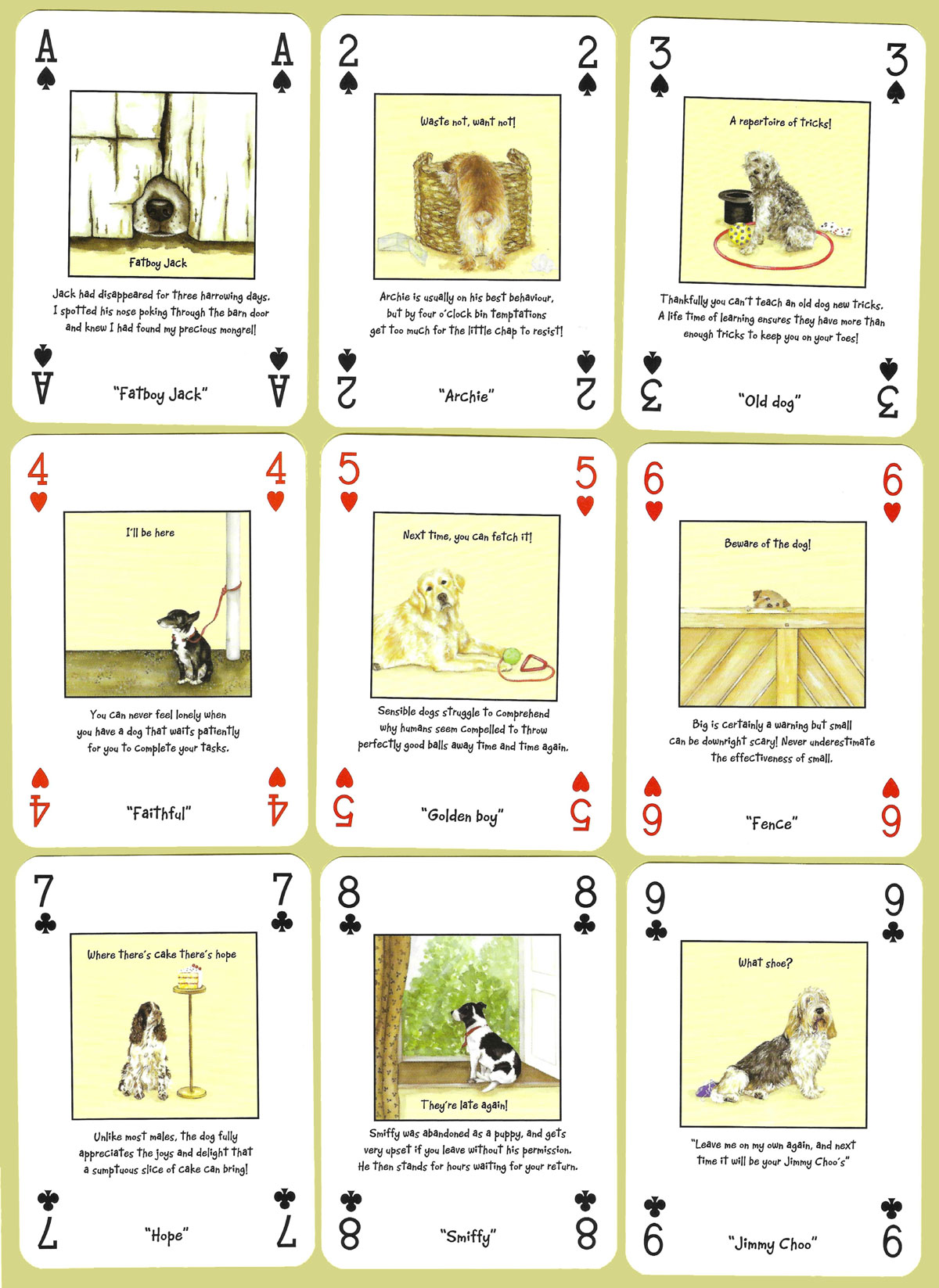 Scruffy Mutts Playing Cards, United Kingdom, c.1998