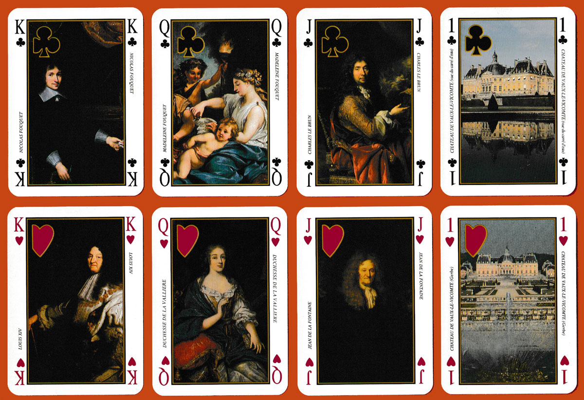 Château de Vaux-le-Vicomte playing cards published by Atelier Monique Arnold, Paris, France, 1994