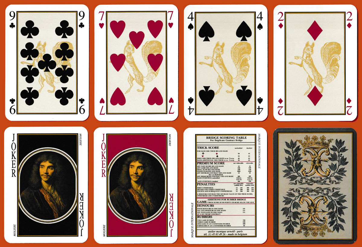 Château de Vaux-le-Vicomte playing cards published by Atelier Monique Arnold, Paris, France, 1994