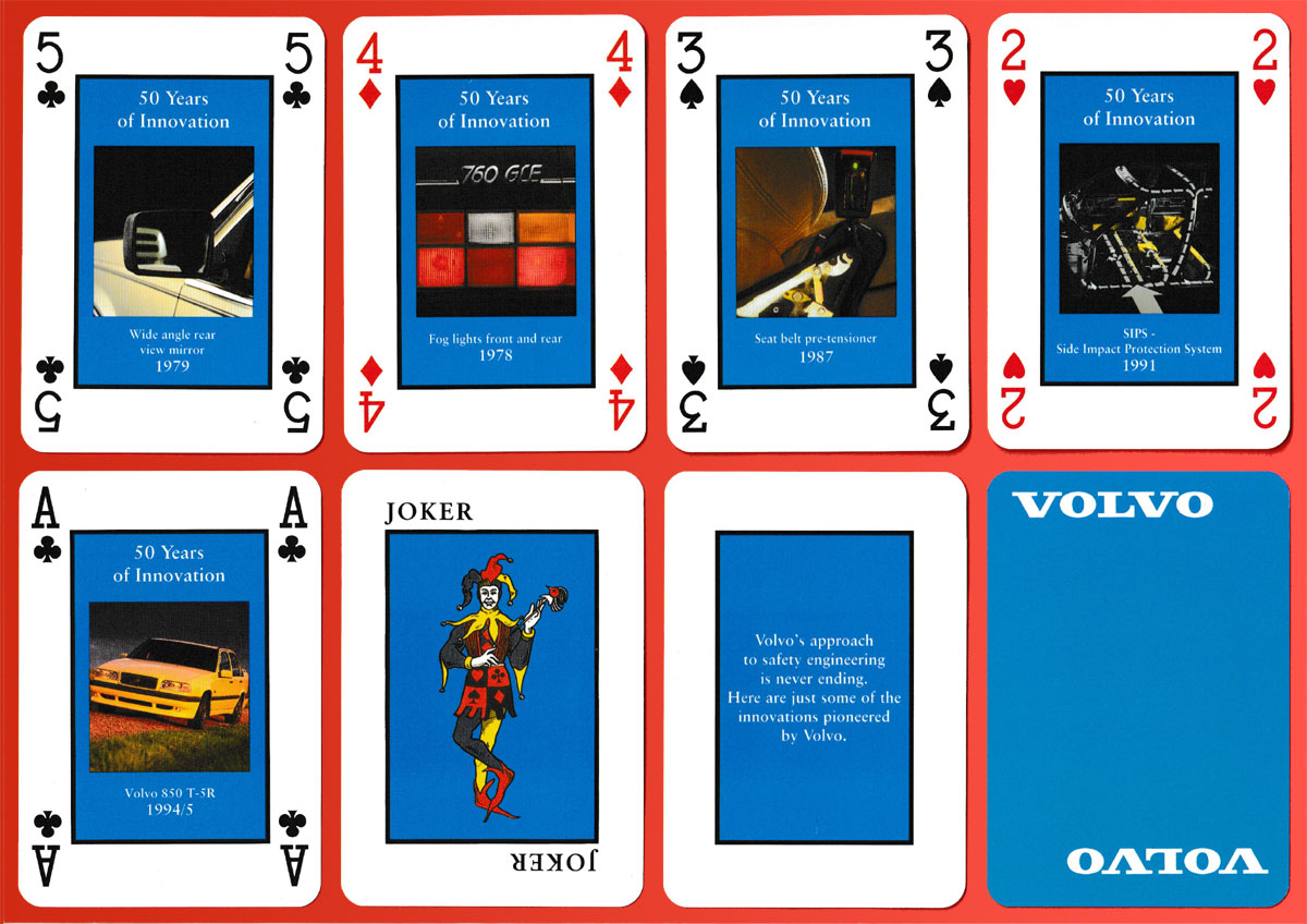 Volvo playing cards made by Carta Mundi, Turnhout, Belgium, for SML Associates, London, UK, c1995