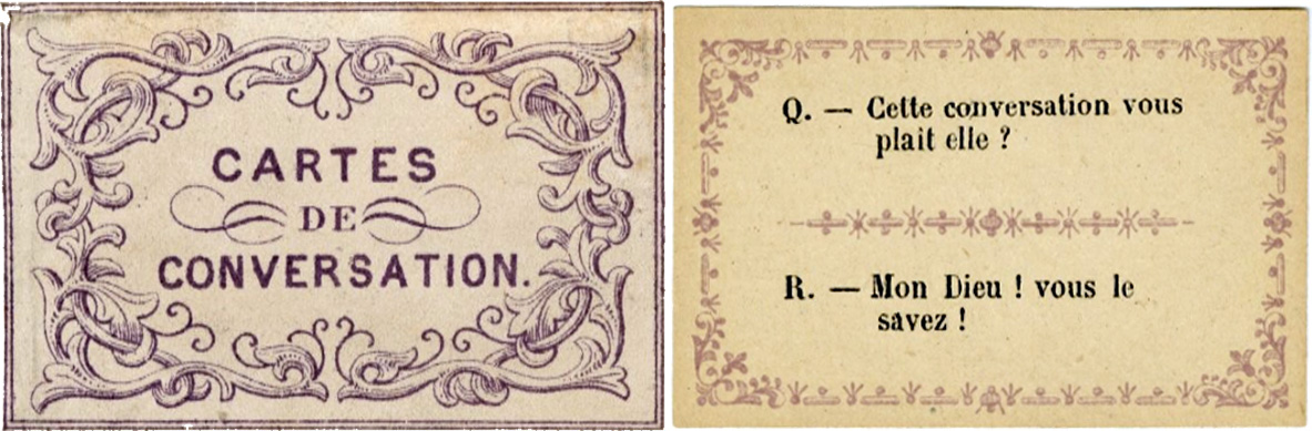 ‘Cartes de Conversation’ questions & answers card game printed by Daveluy, Bruges, c.1880