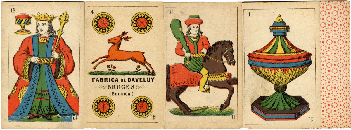 Spanish playing cards by Daveluy, Bruges, Belgium