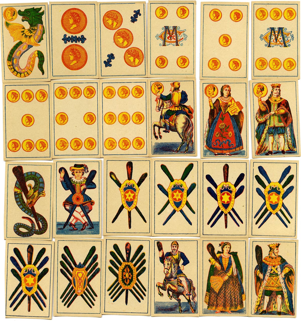 Portuguese cards made for Brazil with monogram M&C, c.1890. © The Trustees of the British Museum