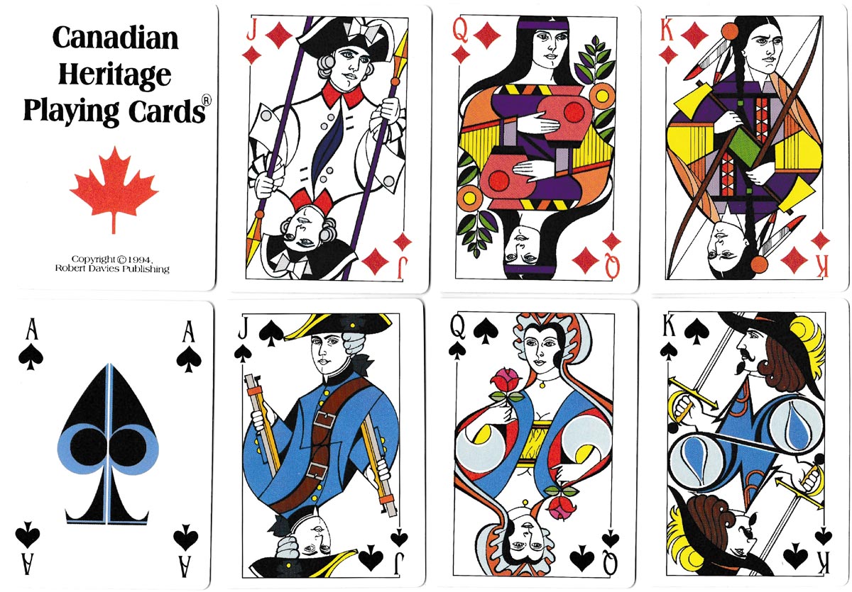 Canadian Heritage Playing Cards designed by Gabriel de Beney, 1994