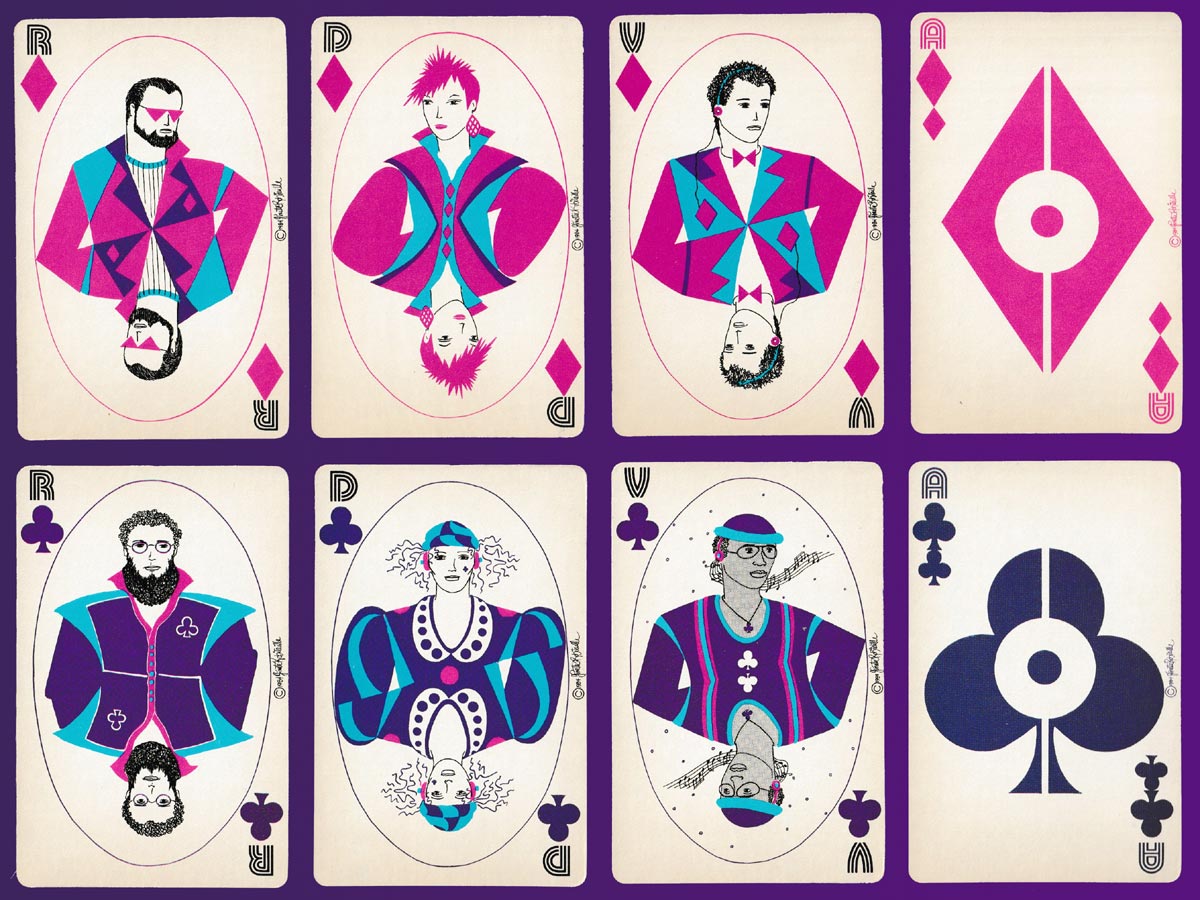 playing cards created and published by Ginette Robitaille, Canada, 1984