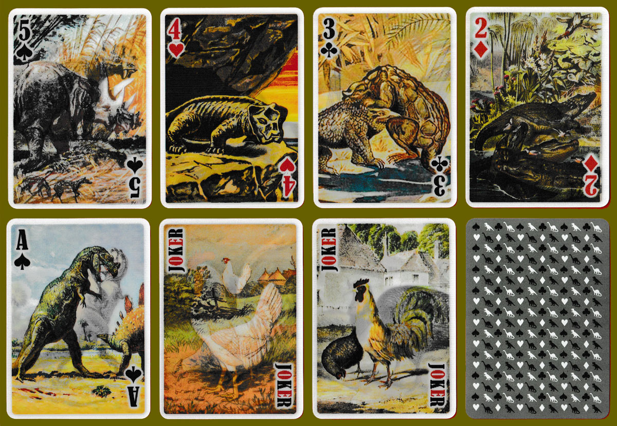 3-D Dino Cards published by Kikkerland Design, New York, NY, USA, c2020